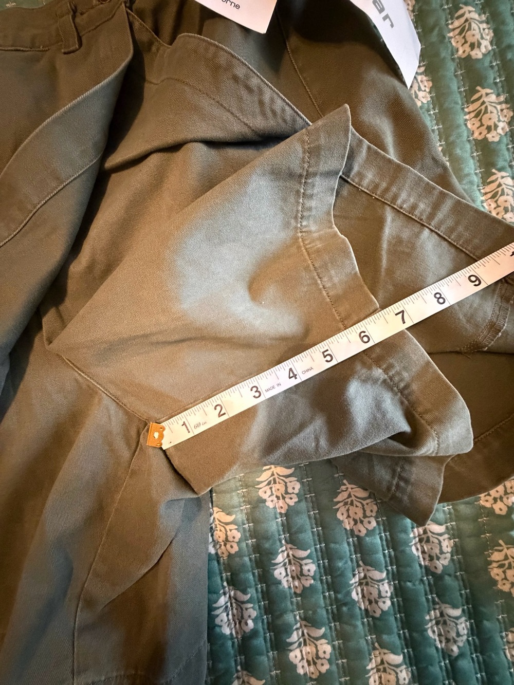 VTG NWT LizWear Liz Claiborne Wrap Skort 12 Olive Green Cotton Utility Pockets - Picture 9 of 9